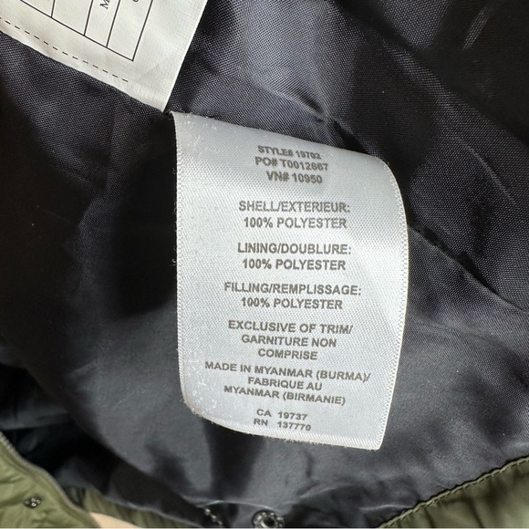 Roots Canada Mens Coat Quilted Sleek Champions Club Green Extra Large - Picture 13 of 13